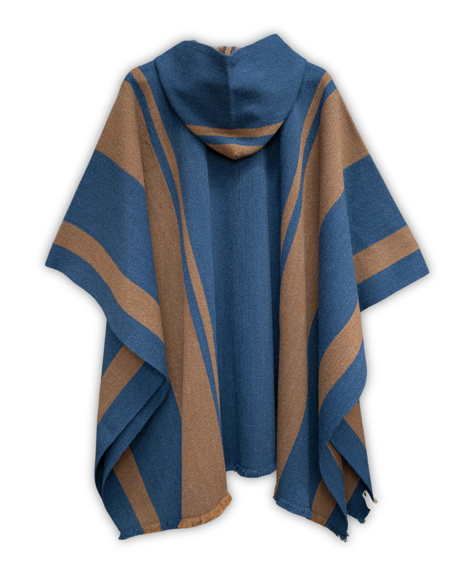 PONCHO AZUL CAMEL - ALPACA