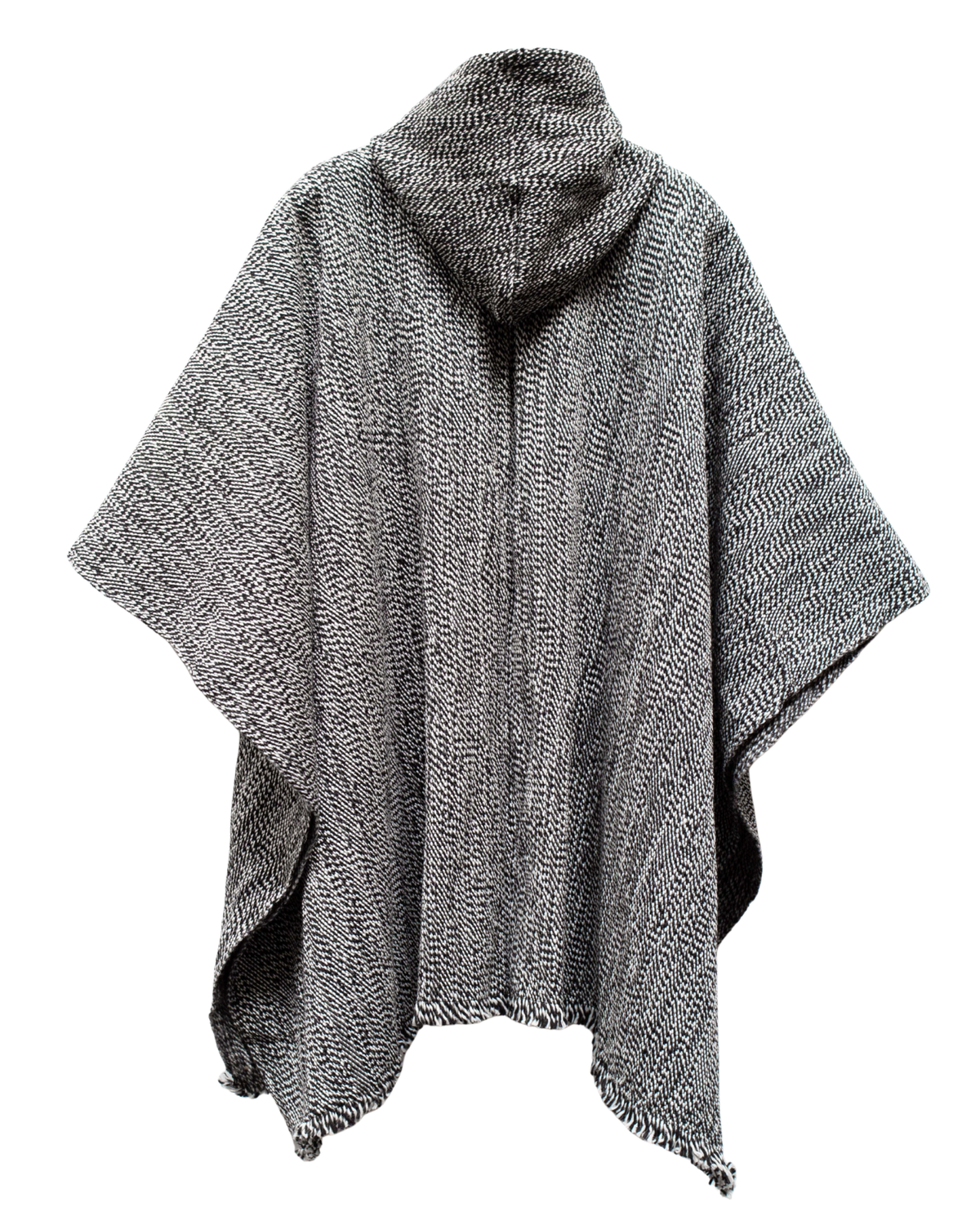 PONCHO PREMIUM NEGRO-BLANCO