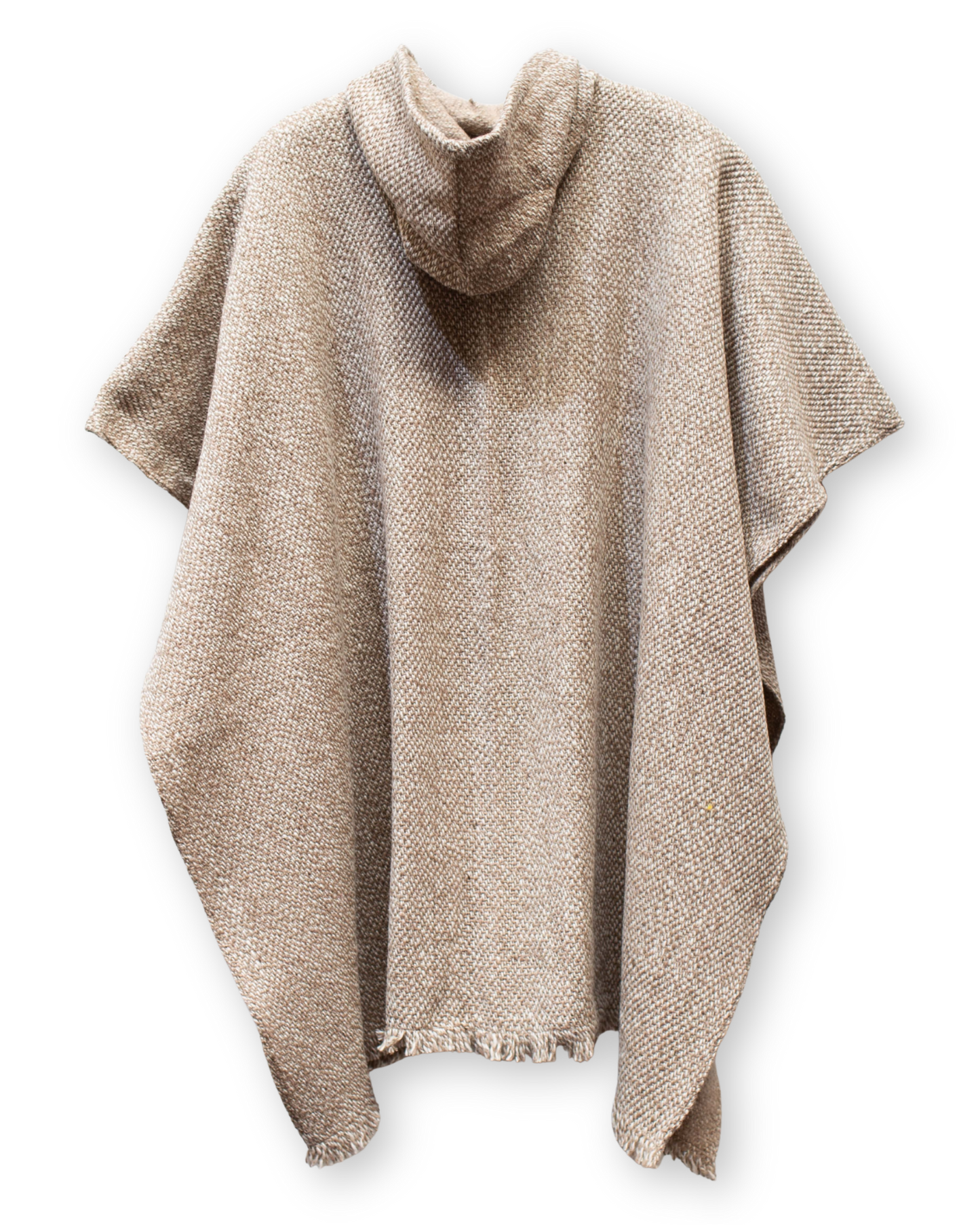 PONCHO CLÁSICO BEIGE - BLANCO