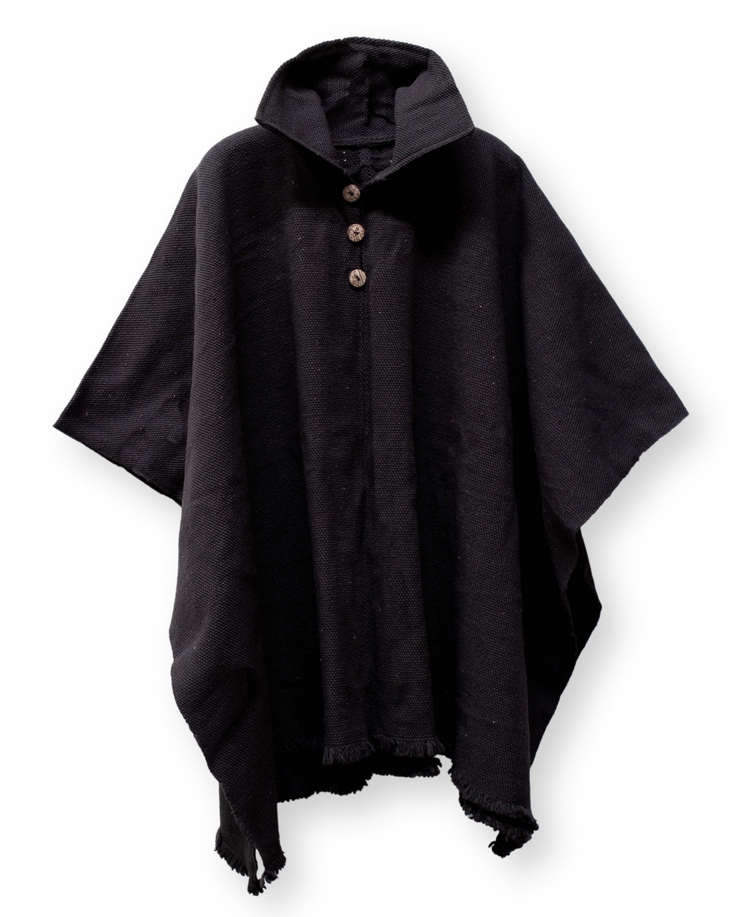 PONCHO PREMIUM NEGRO CON CUELLO