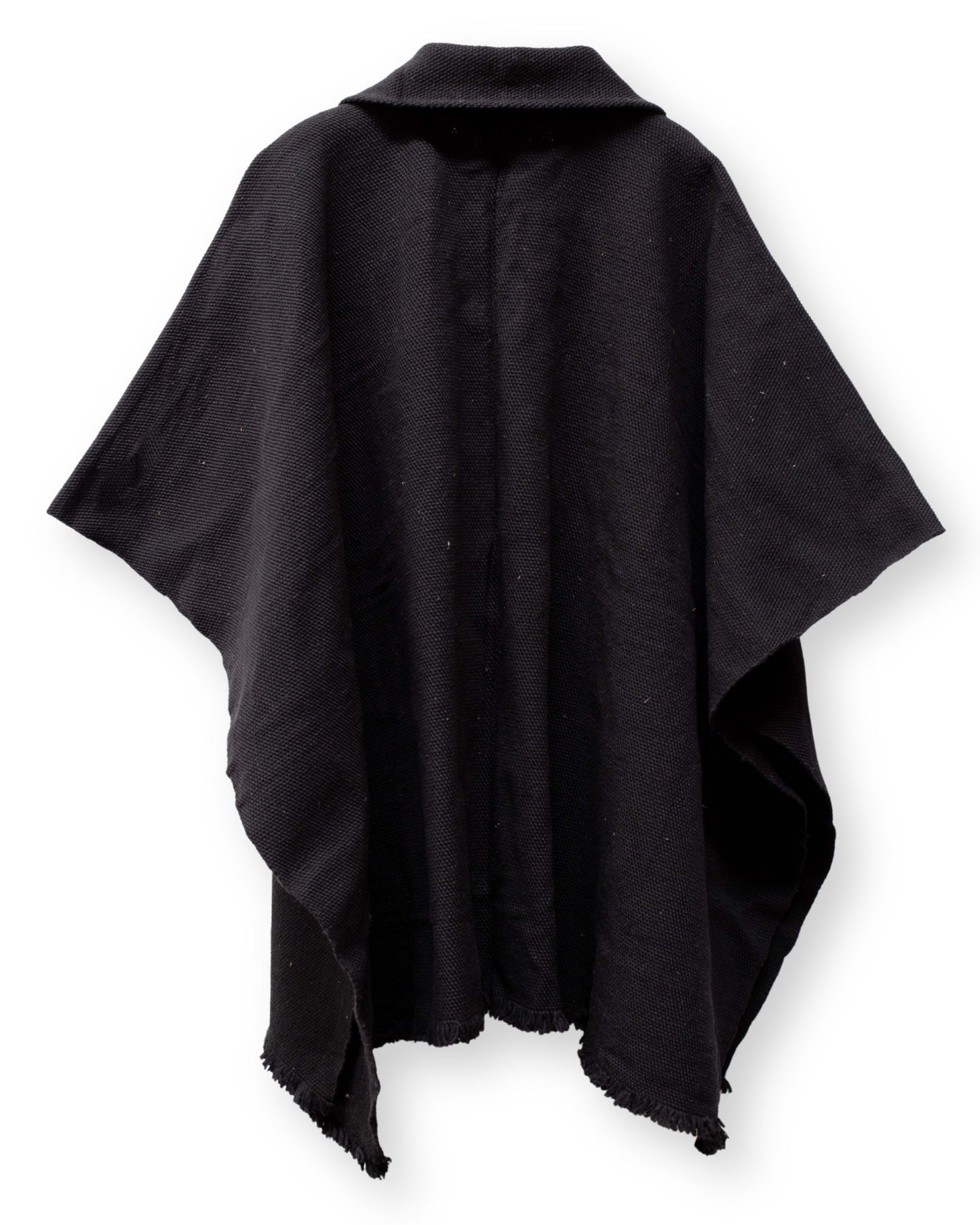 PONCHO PREMIUM NEGRO CON CUELLO