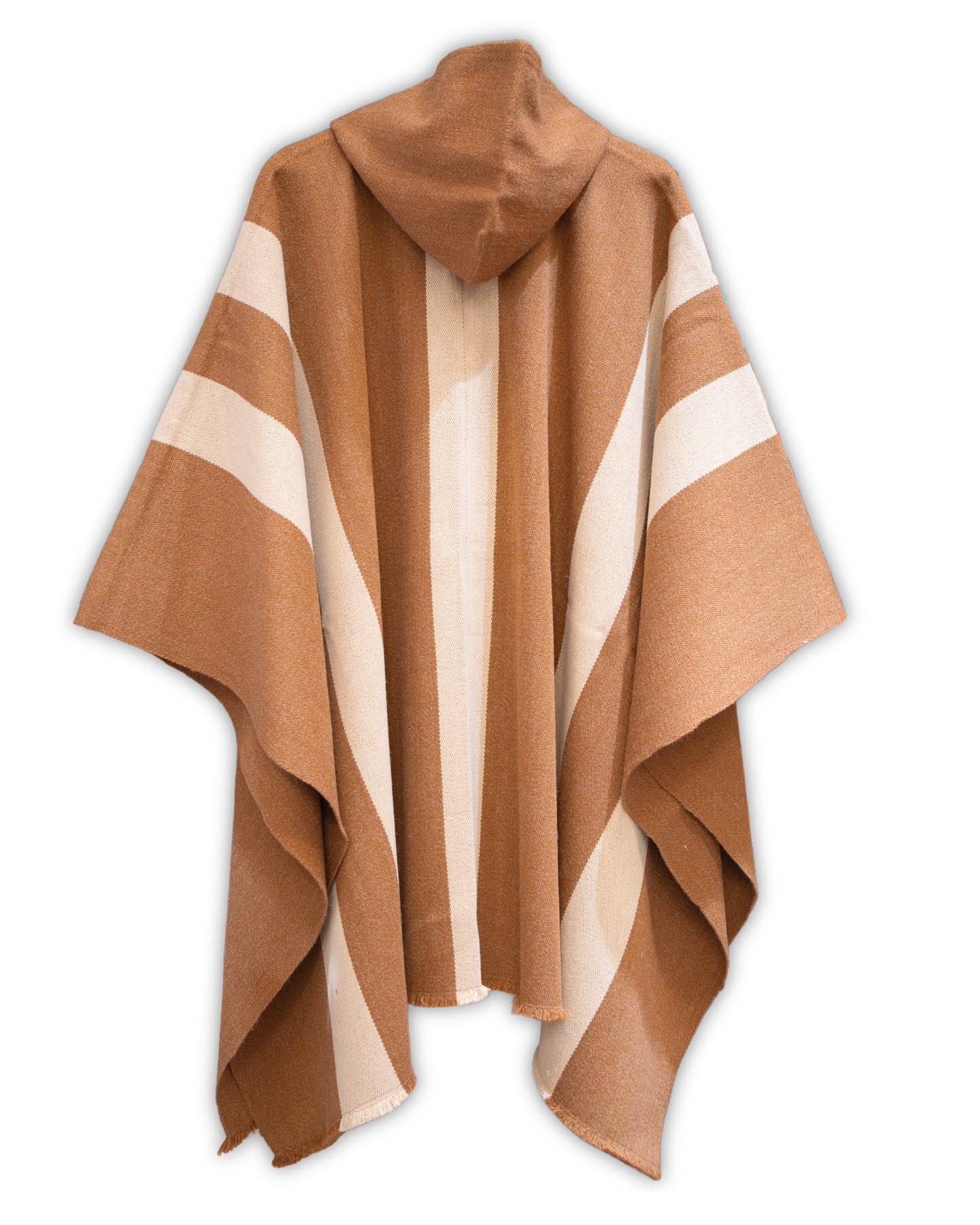 PONCHO CAMEL FRANJAS - ALPACA