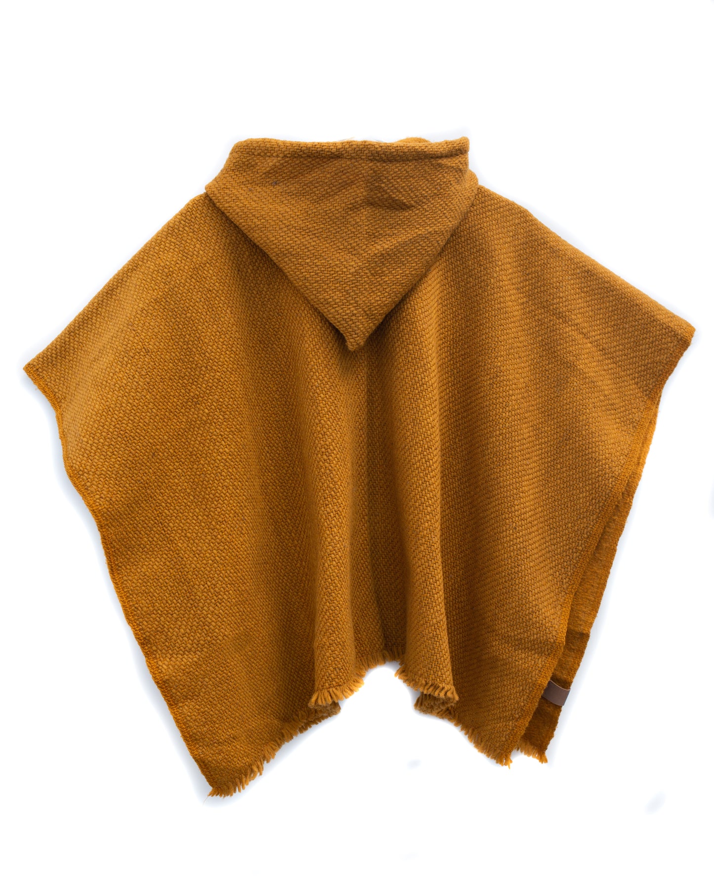 MINI PONCHO NIÑ@ MOSTAZA