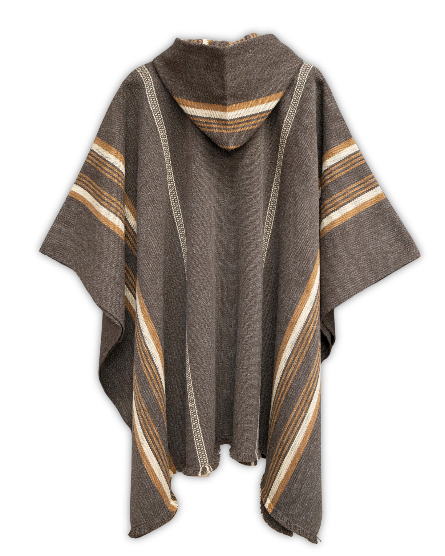 PONCHO CAFÉ OSCURO BEIGE - ALPACA