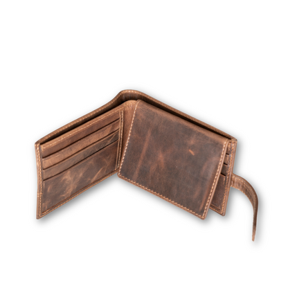 BILLETERA PASADOR CUERO CAFÉ CON EXTENSIÓN