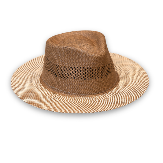 SOMBRERO PAJA TOQUILLA AUSTRALIANO COPA OSCURA