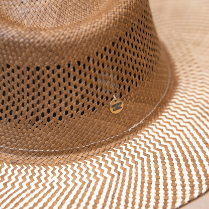 SOMBRERO PAJA TOQUILLA AUSTRALIANO COPA OSCURA