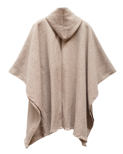 PONCHO PREMIUM BEIGE-BLANCO
