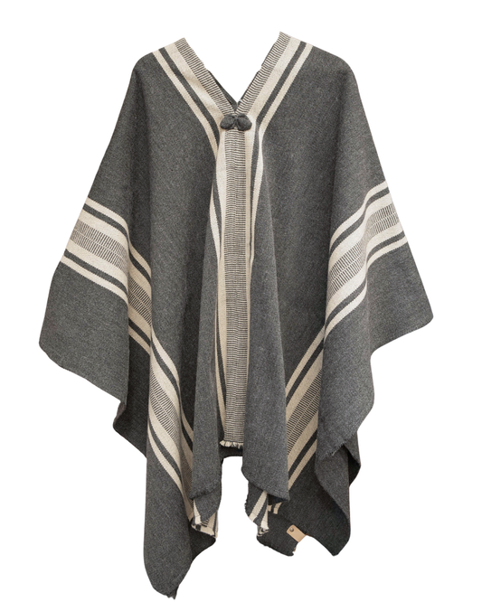PONCHO MARENGO BEIGE SIN CAPUCHA - ALPACA