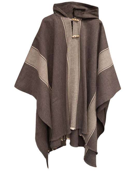 PONCHO CAFÉ MORO BEIGE - ALPACA