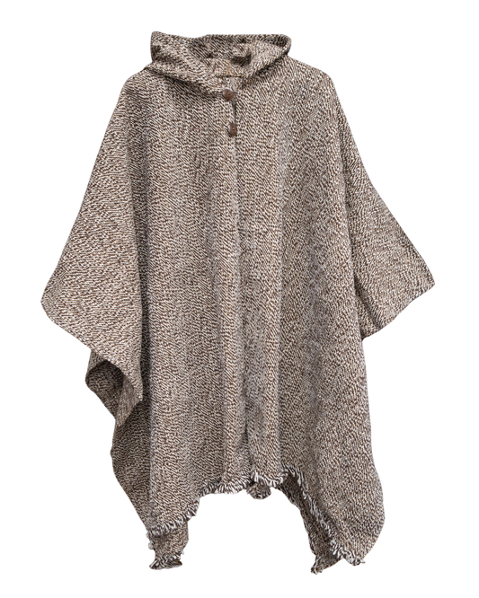 PONCHO PREMIUM CAFE-BEIGE