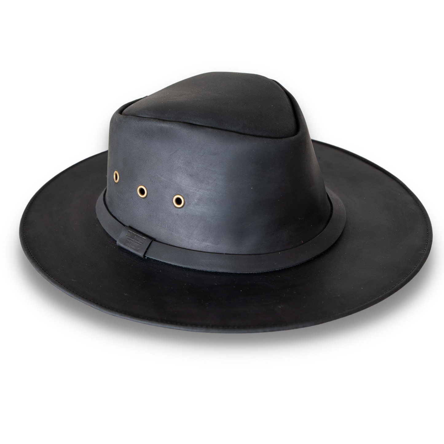 SOMBRERO NEGRO DE CUERO
