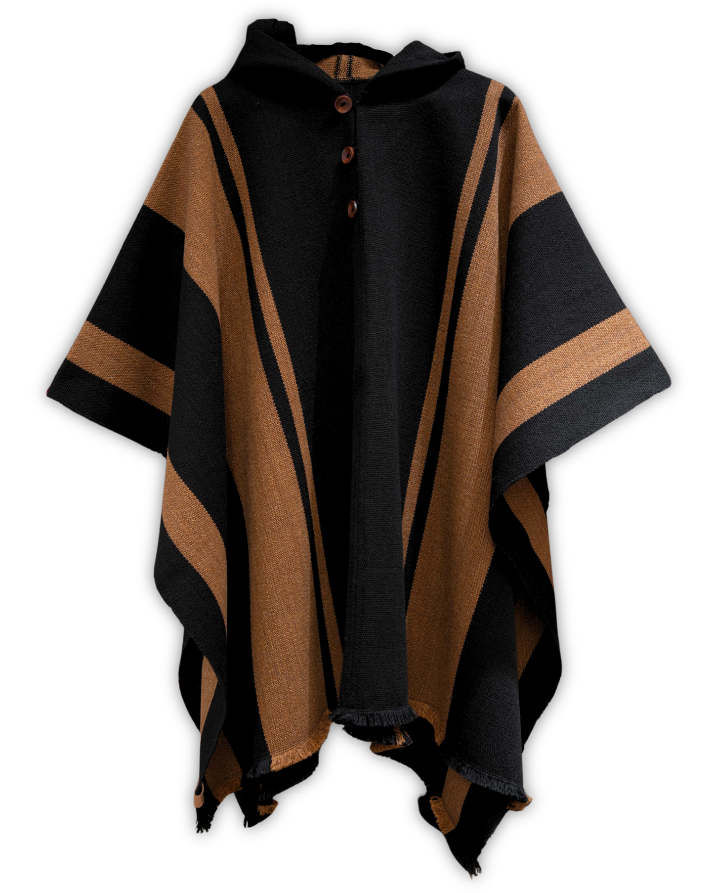 PONCHO NEGRO CAMEL - ALPACA