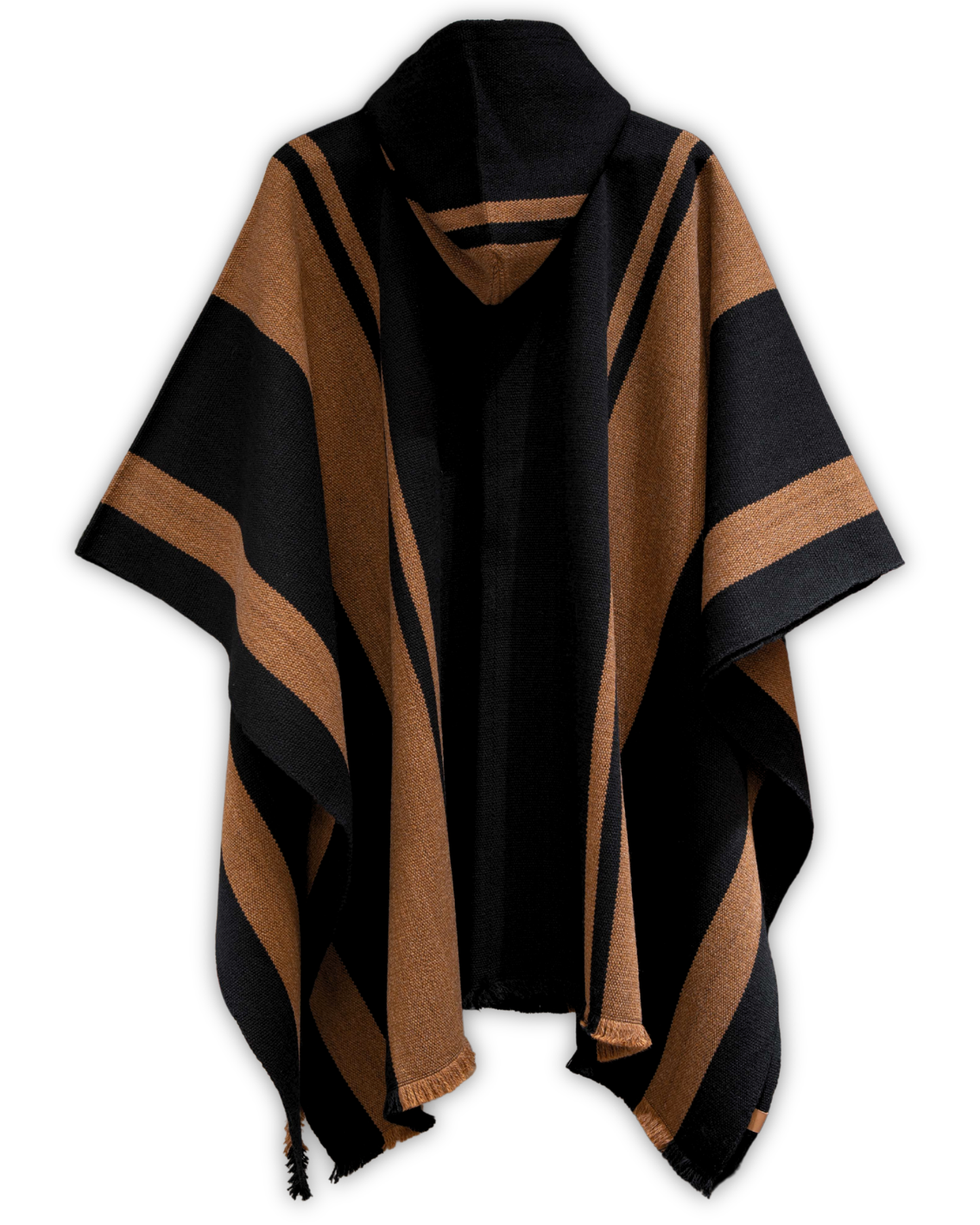 PONCHO NEGRO CAMEL - ALPACA