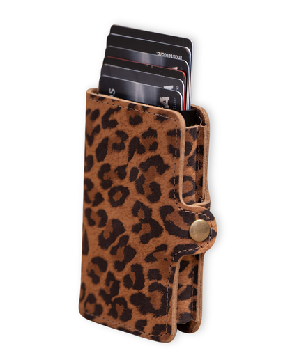 BILLETERA DE CUERO ANIMAL PRINT ANTICLONACIÓN