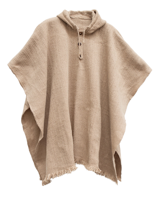 Poncho clásico Beige