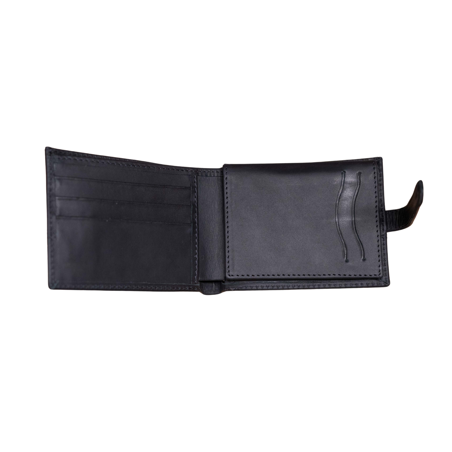 BILLETERA PASADOR CUERO NEGRO CON EXTENSIÓN