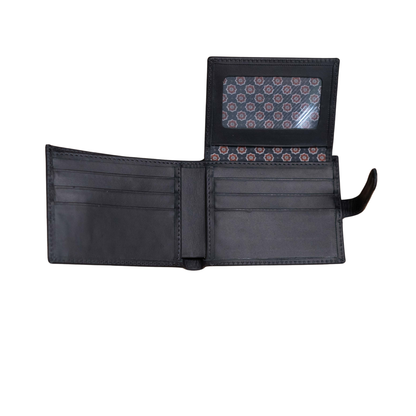 BILLETERA PASADOR CUERO NEGRO CON EXTENSIÓN