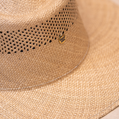 SOMBRERO PAJA TOQUILLA GAMBLER CALADO