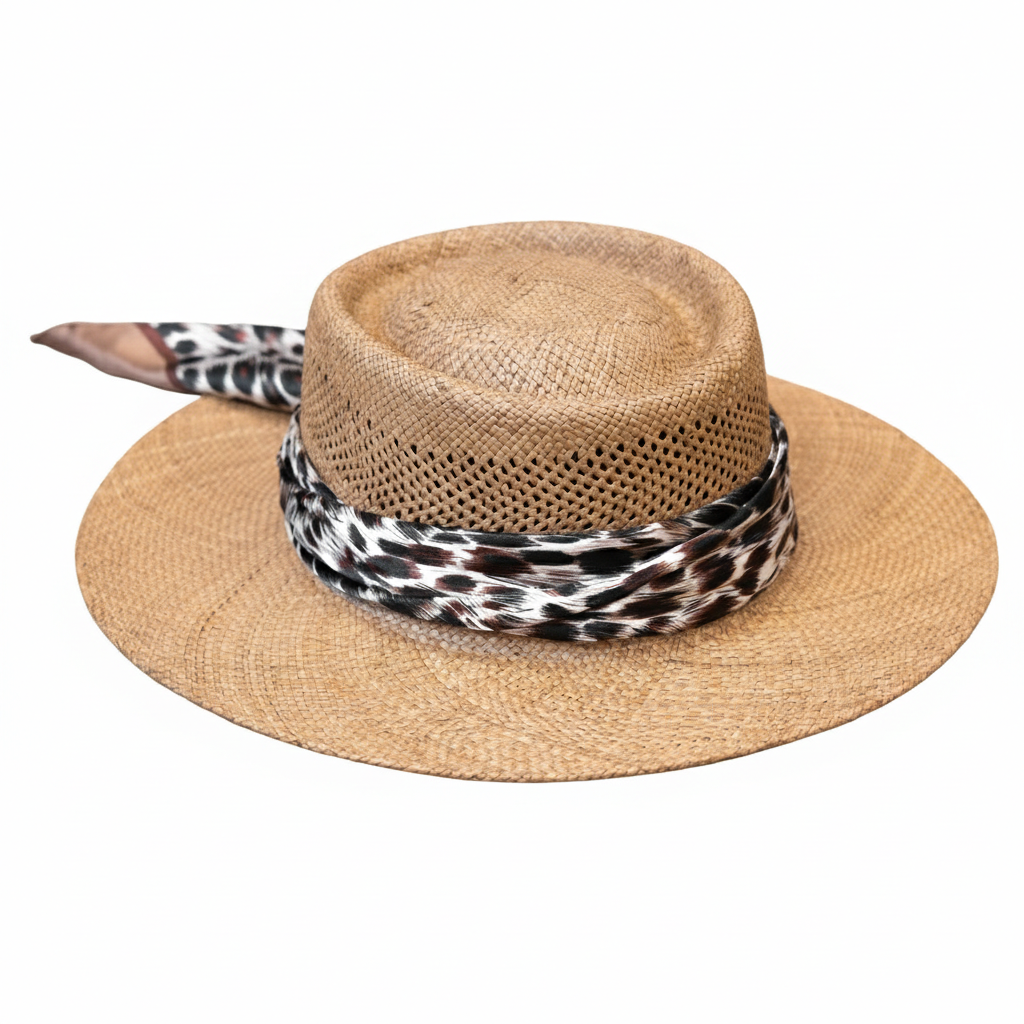 SOMBRERO PAJA TOQUILLA GAMBLER CALADO