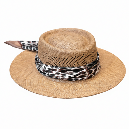 SOMBRERO PAJA TOQUILLA GAMBLER CALADO