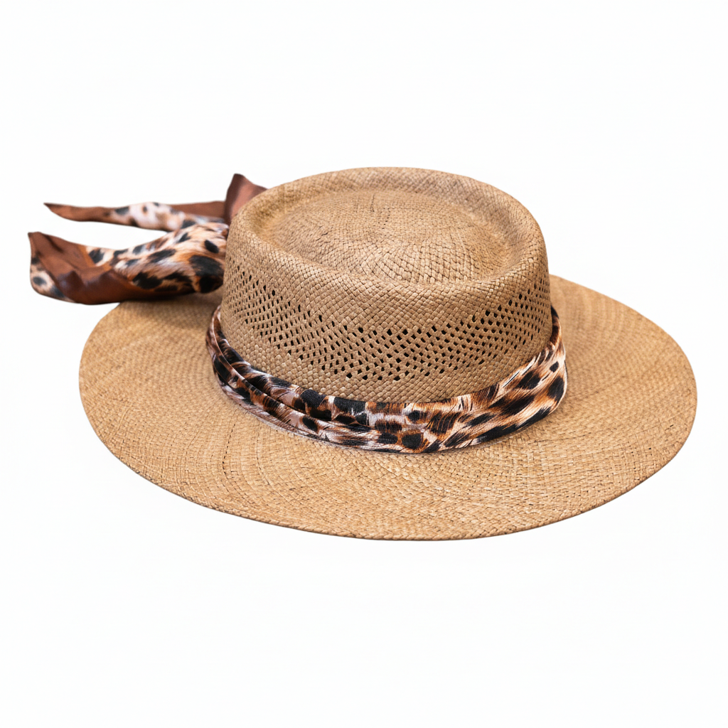 SOMBRERO PAJA TOQUILLA GAMBLER CALADO