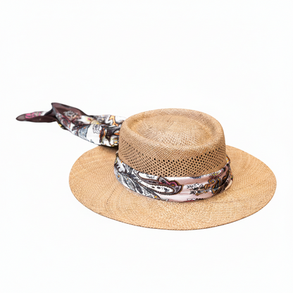SOMBRERO PAJA TOQUILLA GAMBLER CALADO