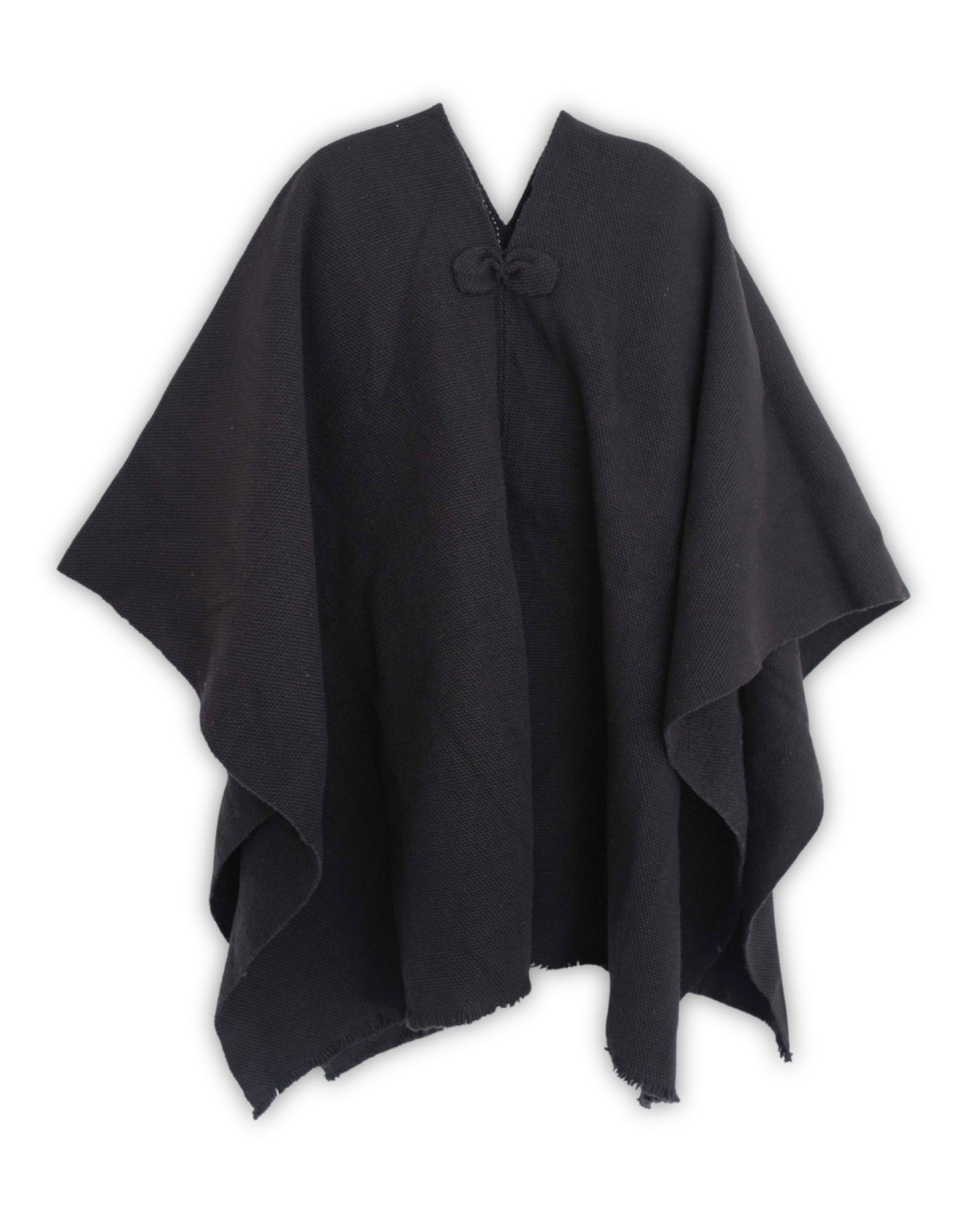 poncho negro manta de huaso tradicional