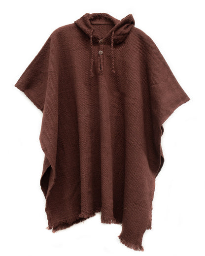 PONCHO CLÁSICO CAFÉ OSCURO