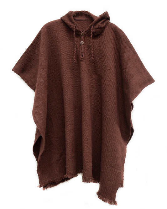 PONCHO CLÁSICO CAFÉ OSCURO