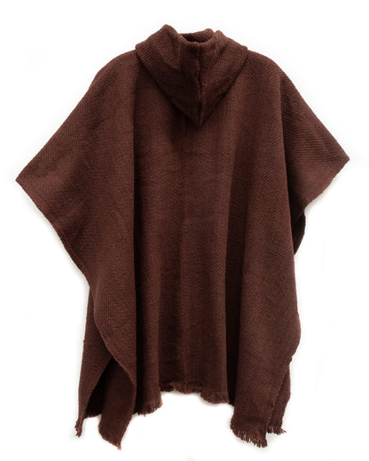 PONCHO CLÁSICO CAFÉ OSCURO