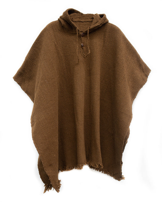 PONCHO CLÁSICO MARRÓN OLIVA