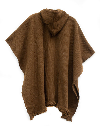 PONCHO CLÁSICO MARRÓN OLIVA