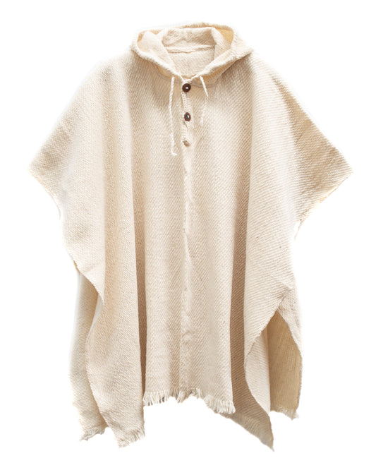 PONCHO CLÁSICO BLANCO INVIERNO