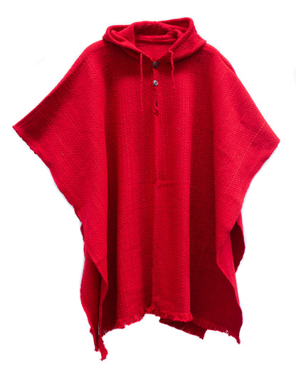 PONCHO CLÁSICO ROJO