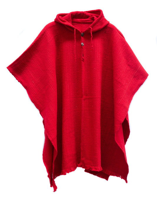PONCHO CLÁSICO ROJO