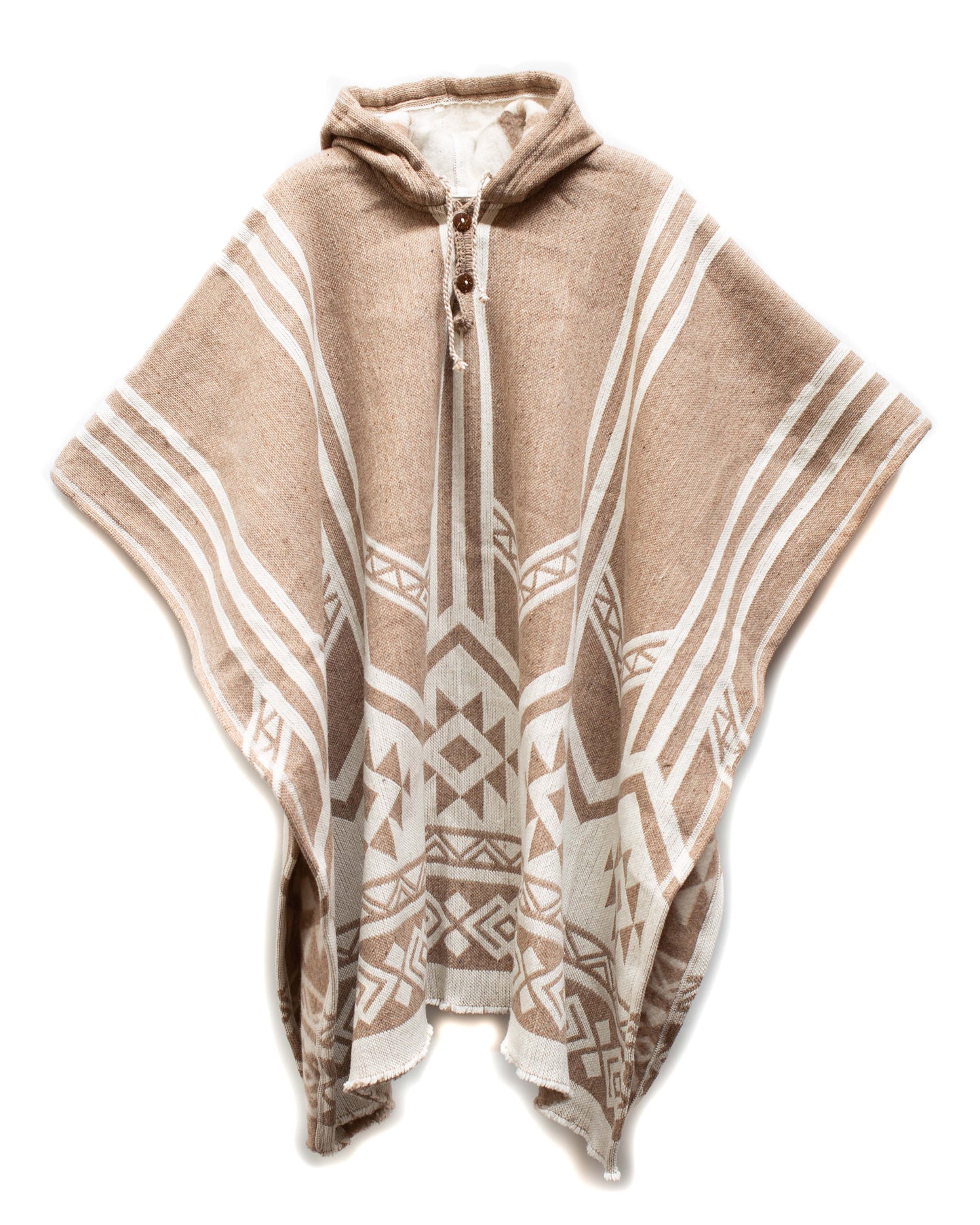 PONCHO PREMIUM LLAIMA CON CAPUCHA