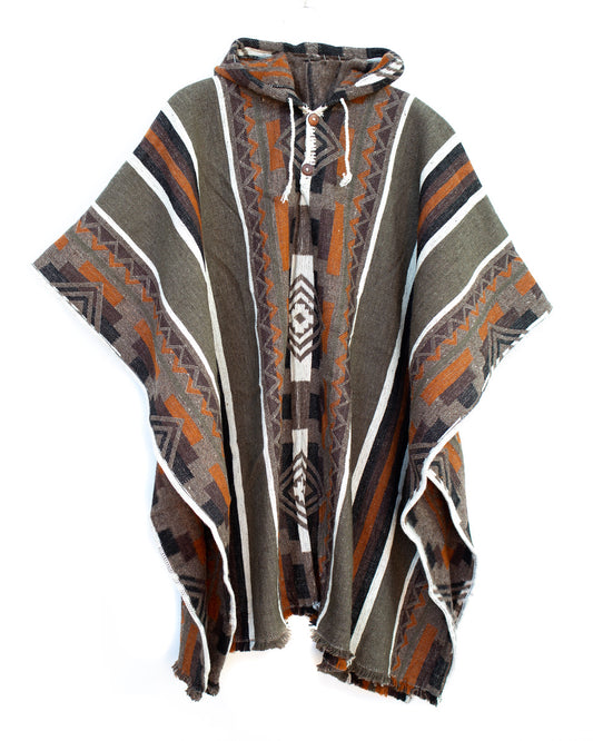 PONCHO PREMIUM VICUÑA CON CAPUCHA