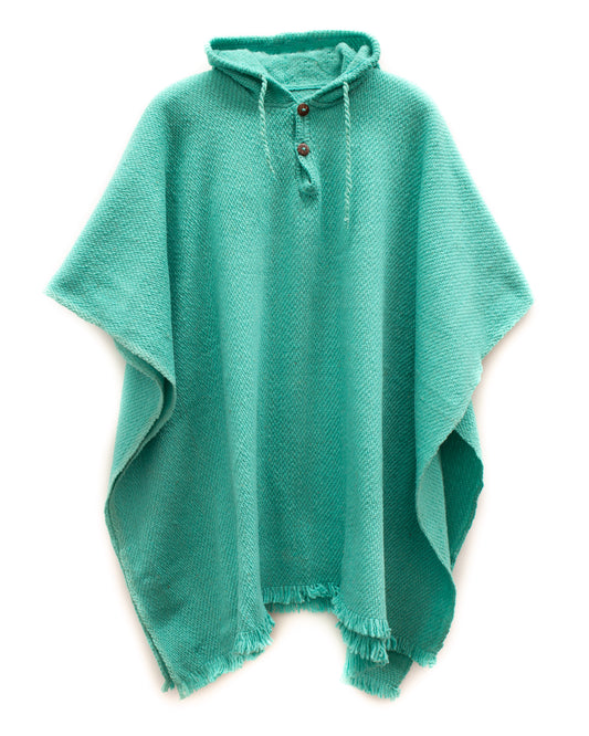 PONCHO CLÁSICO TURQUESA