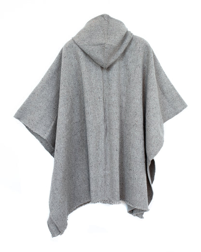 PONCHO PREMIUM CLÁSICO GRIS PERLA