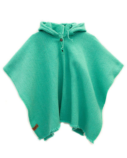 MINI PONCHO NIÑ@ TURQUESA