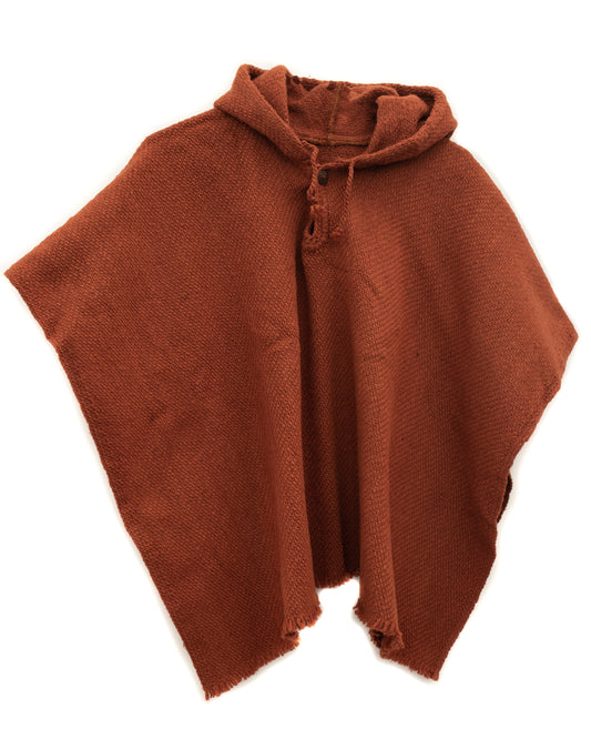 MINI PONCHO NIÑ@ ROJO LADRILLO