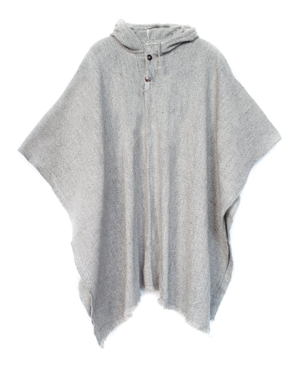 PONCHO CLÁSICO GRIS PERLA
