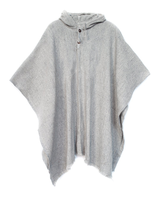PONCHO CLÁSICO GRIS PERLA