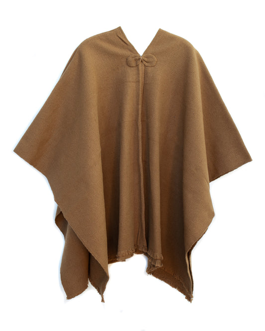 PONCHO PREMIUM CAMEL SIN CAPUCHA