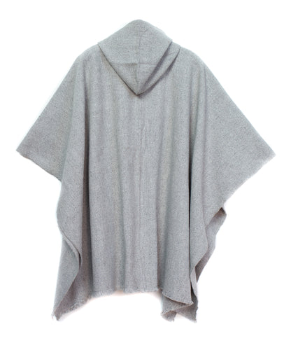 PONCHO PREMIUM GRIS PERLA CLARO